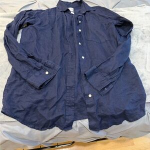 GAP Dark Blue Linen Shirt